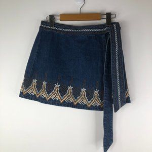 Free People Dream Away Hendrix Blue Skirt Size 2